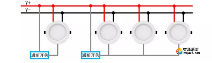 青鳥消防應急照明和疏散指示系統(tǒng)產(chǎn)品接線圖