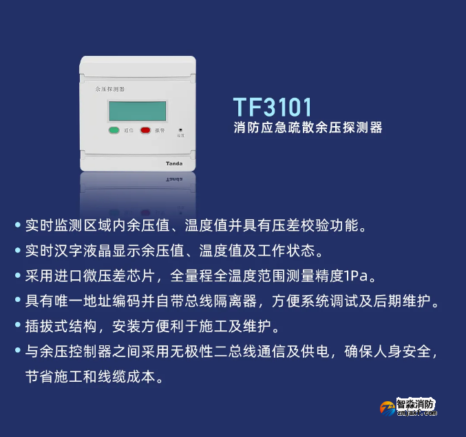 泰和安余壓監控系統TF3101余壓探測器