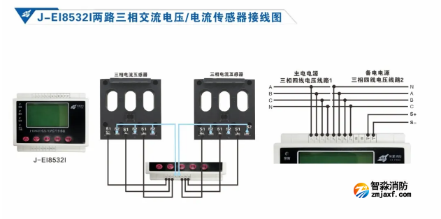依愛消防設備電源狀態監控系統接線圖