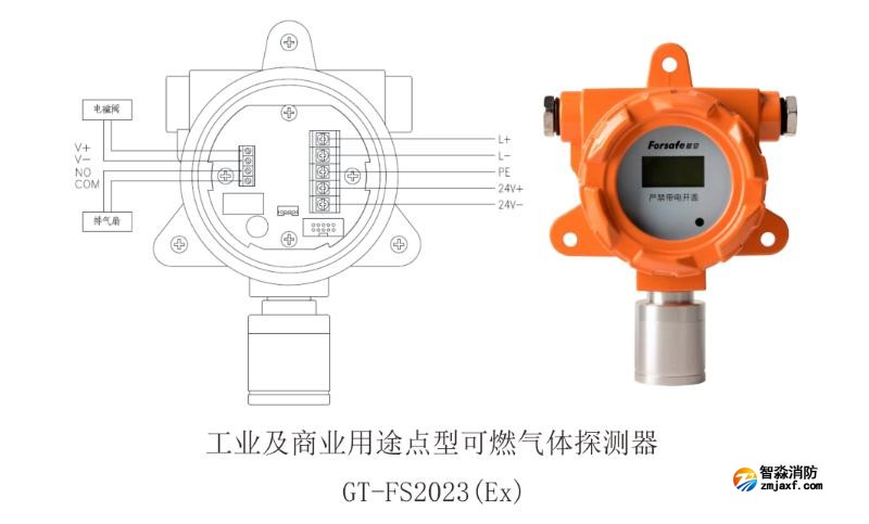 FS2023(Ex）工業及商業用途點型可燃氣體探測器接線圖