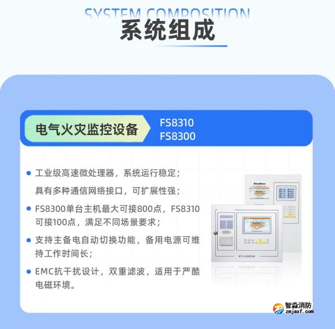 一圖看懂深圳賦安電氣火災監控系統組成