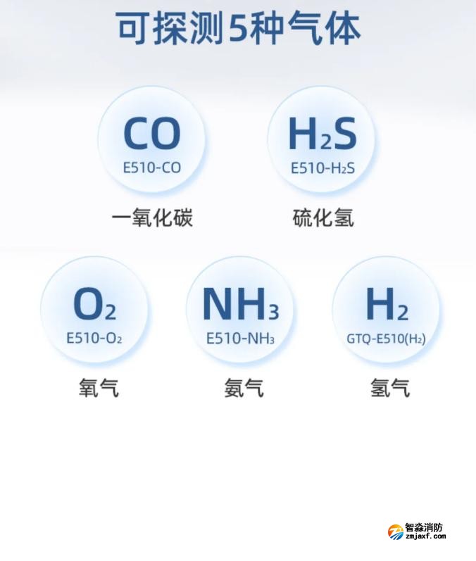 賦安工業及商業用途點型可燃氣體探測器探測氣體種類